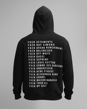 Sweat à capuche noir FXCK Hoodie mixte