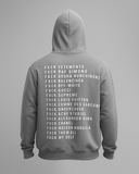 Sweat à capuche FXCK gris anthracite | Streetwear rebelle et minimaliste