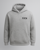 Hoodie gris chiné clair Fxck Sweat shirt à capuche