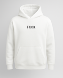 Sweat à capuche FXCK blanc Hoodie pour homme