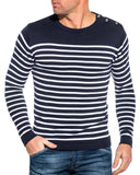 Navy blue striped sailor sweater
