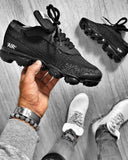 Trendy black gray knit air sneaker