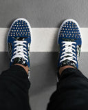 Chaussures sneakers bleu avec clous tendance motif serpent marque BB Salazar pour homme