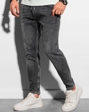 Jean Joggpants Faded gray elastic waist for men 