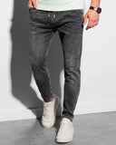 Jean Joggpants Faded gray elastic waist for men 