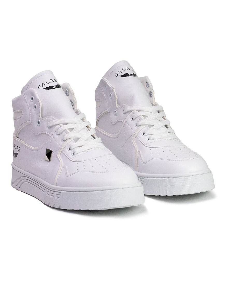 Chaussures baskets montantes blanches pour homme BB Salazar