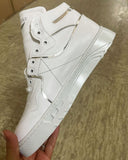 White high-top sneakers with silver edging for men BB Salazar