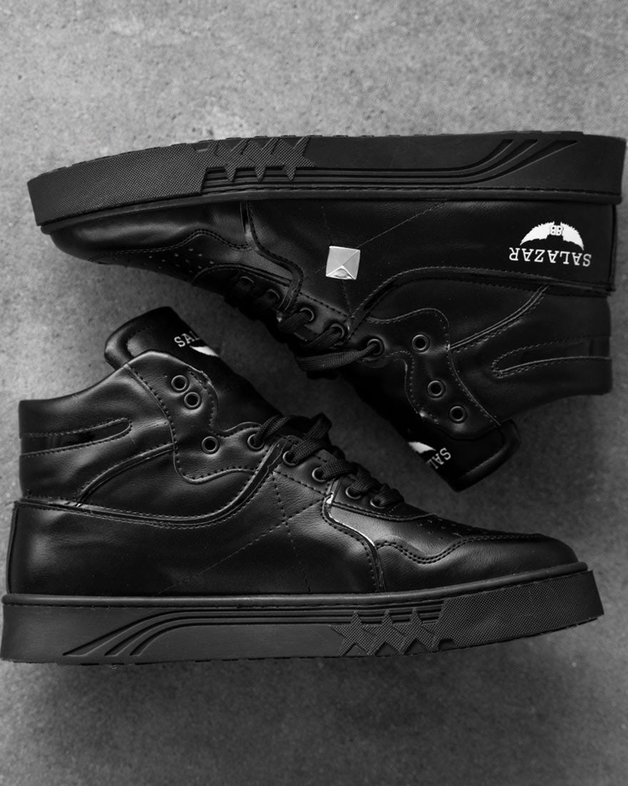 Black high-top sneakers shoes for men BB Salazar