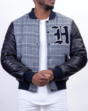 Teddy jacket with plaid patterns and H patch for men UNIPLAY