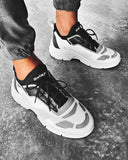 Zapatillas deportivas BB Salazar blanco negro con suela perfilada de moda para hombre