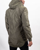 Long oversized waterproof khaki windbreaker jacket for men UNIPLAY