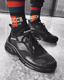 Zapatos BB Salazar zapatillas negras y suela negra de moda forma trendy para hombre