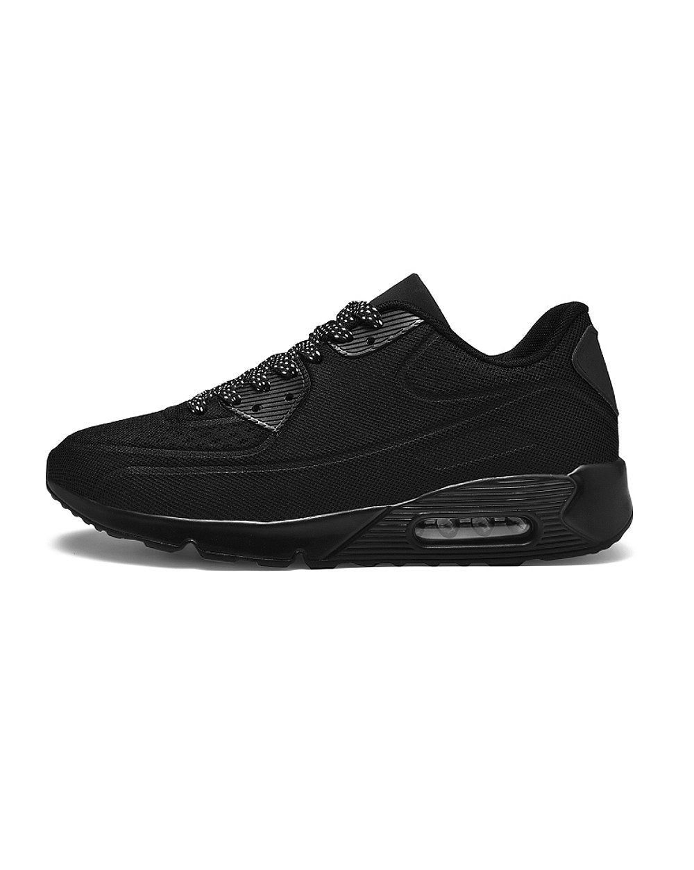 Men's black lace-up Air sneakers with shaped sole