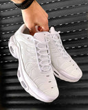Zapatos tipo zapatilla blanca con efecto burbuja de aire e inserción de soporte para hombre.