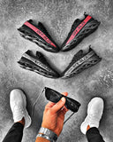 Chaussures Sneakers Homme Barbossa BB salazar noir rouge semelle 3d Forme