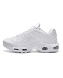 White sneaker-type shoes with air bubble effect and support insert for men