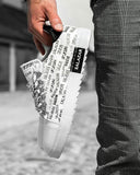 Chaussures Sneakers blanches tendance avec écriture monogramme et semelles blanches crantée pour homme