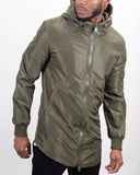 Veste coupe vent long kaki imperméable oversize pour homme UNIPLAY